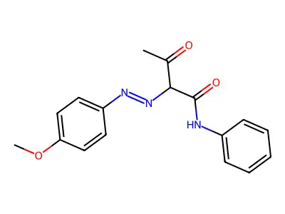 Butanamide, 2-(2-(4-methoxyphenyl)diazenyl)-3-oxo-N-phenyl- structure