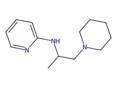 N-[1-methyl-2-(1-piperidyl)ethyl]pyridin-2-amine structure