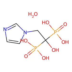 Zoledronic acid monohydrate structure