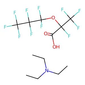Triethylaminium perfluoro-2-propoxypropanoate structure