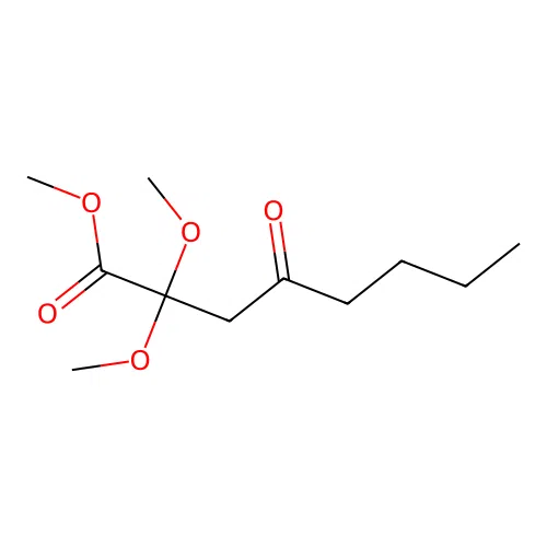 Methyl 2,2-dimethoxy-4-oxooctanoate structure