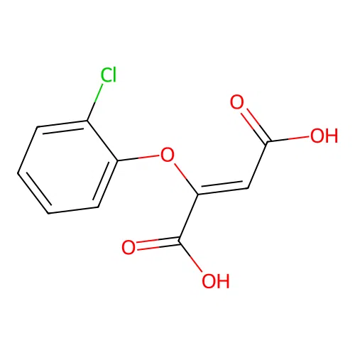 2-(2-Chlorophenoxy)-2-butenedioic acid structure