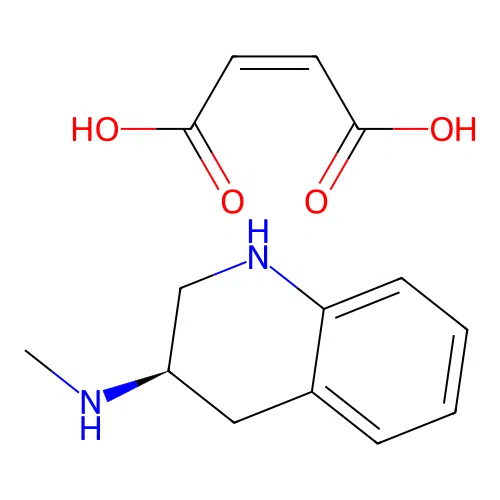 (R)-N-methyl-1,2,3,4-tetrahydroquinolin-3-amine maleate structure
