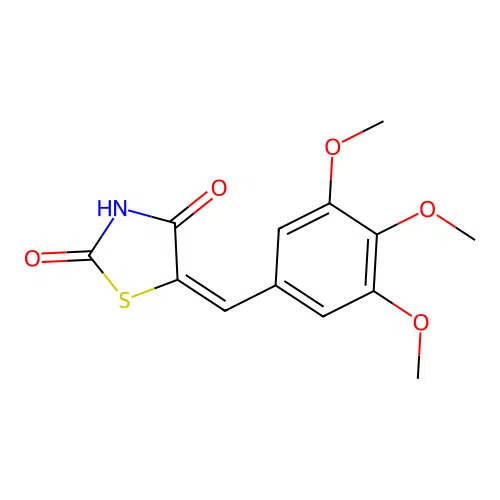 5-(3,4,5-Trimethoxybenzylidene)-1,3-thiazolidine-2,4-dione structure