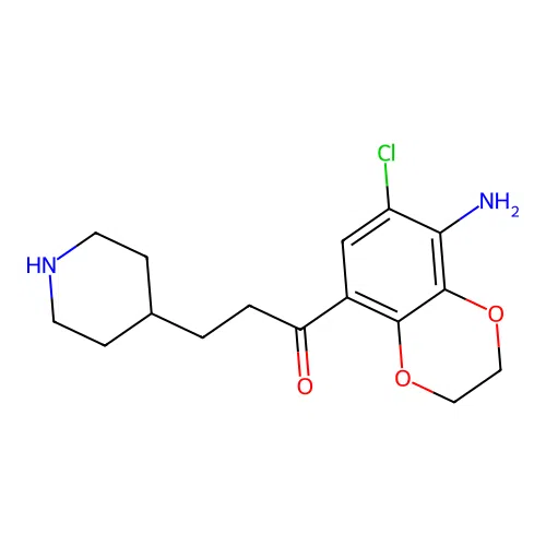 1-(4-Amino-5-chloro-2,3-ethylenedioxyphenyl)-3-(piperidin-4-yl)propan-1-one structure
