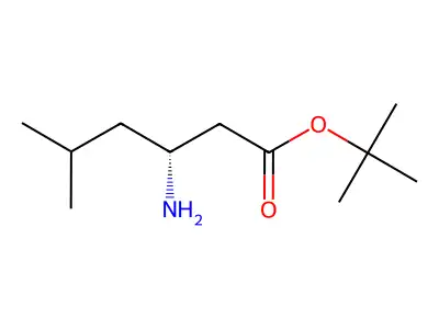 tert-Butyl (3R)-3-amino-5-methyl-hexanoate structure