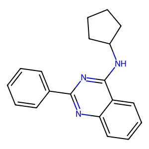 N-cyclopentyl-2-phenylquinazolin-4-amine structure