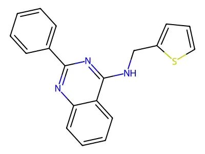 2-phenyl-N-(thiophen-2-ylmethyl)quinazolin-4-amine structure