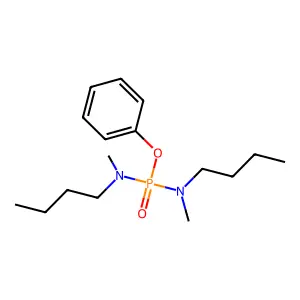Phosphorodiamidic acid, N,N'-dibutyl-N,N'-dimethyl-, phenyl ester structure