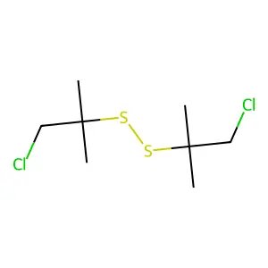 1-Chloro-2-[(1-chloro-2-methylpropan-2-yl)disulfanyl]-2-methylpropane structure