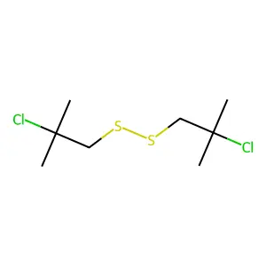2-Chloro-1-[(2-chloro-2-methylpropyl)disulfanyl]-2-methylpropane structure