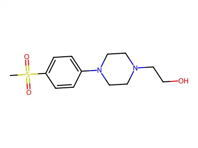 2-[4-[4-(Methylsulfonyl)phenyl]piperazin-1-yl]ethanol structure