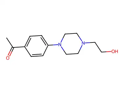 1-(4-(4-(2-Hydroxyethyl)piperazin-1-yl)phenyl)ethanone structure