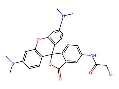 5-[Bromoacetamido]tetramethylrhodamine structure