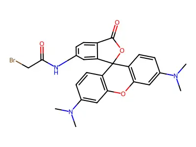 6-[Bromoacetamido]tetramethylrhodamine structure