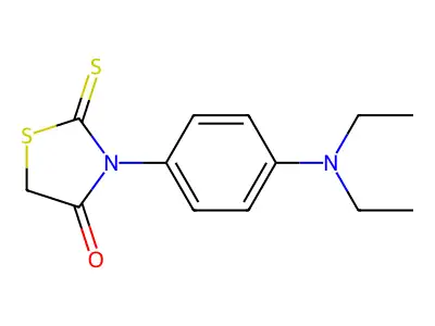 3-[4-(Diethylamino)phenyl]-2-thioxo-1,3-thiazolidin-4-one structure