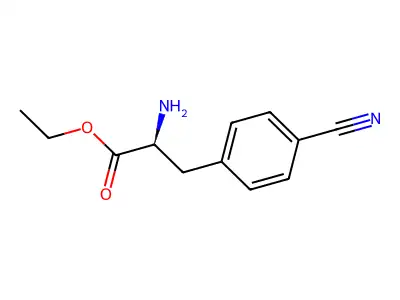 4-Cyano-L-phenylalanine ethyl ester structure
