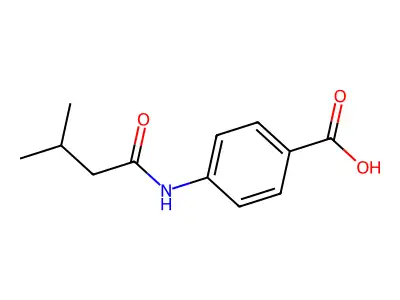 4-[(3-Methylbutanoyl)amino]benzoic acid structure