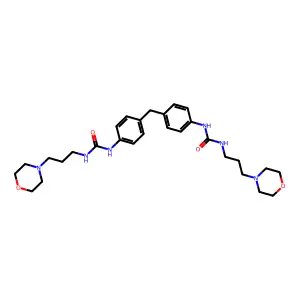 1,1'-(methylenebis(4,1-phenylene))bis(3-(3-morpholinopropyl)urea) structure