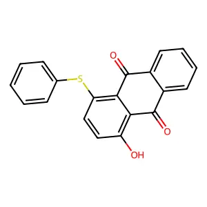 Anthraquinone, 1-hydroxy-4-(mercaptophenyl)- structure