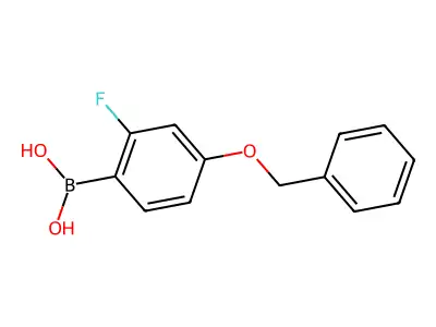 2-Benzyloxy-4-fluorophenylboronic acid structure