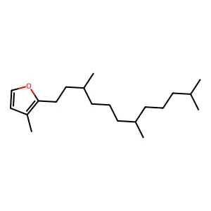 3-Methyl-2-(3,7,11-trimethyldodecyl) furan structure