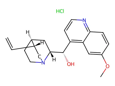 6'-Methoxycinchonan-9-ol--hydrogen chloride (1/1) structure