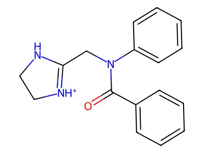 N-((4,5-dihydro-1H-imidazol-2-yl)methyl)-N-phenylbenzamide hydrochloride structure