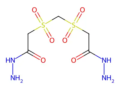 2-[(2-Hydrazinyl-2-oxoethyl)sulfonylmethylsulfonyl]acetohydrazide structure