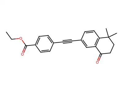 4-[2-(5,6,7,8-TETRAHYDRO-5,5-DIMETHYL-8-OXO-2-NAPHTHALENYL)ETHYNYL]BENZOIC ACID ETHYL ESTER structure