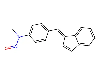 1-(4-N-Methyl-N-nitrosaminobenzylidene)indene structure