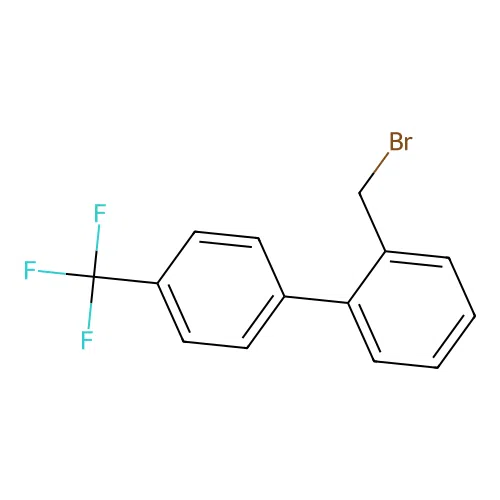 2-[4-(Trifluoromethyl)phenyl]benzyl bromide structure