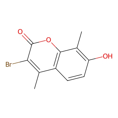 3-Bromo-7-hydroxy-4,8-dimethylcoumarin structure