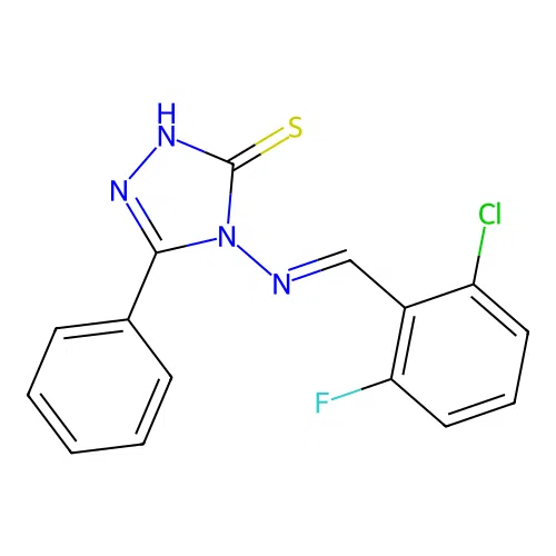 4-((2-Chloro-6-fluorobenzylidene)amino)-5-phenyl-4H-1,2,4-triazole-3-thiol structure