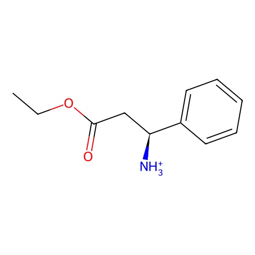 [(1S)-3-ethoxy-3-oxo-1-phenylpropyl]azanium structure