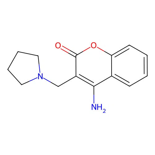 4-Amino-3-(pyrrolidin-1-ylmethyl)chromen-2-one structure
