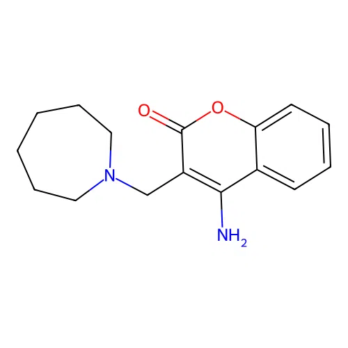 4-Amino-3-(azepan-1-ylmethyl)chromen-2-one structure
