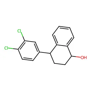 (1S,4S)-4-(3,4-dichlorophenyl)-1,2,3,4-tetrahydronaphthalen-1-ol structure
