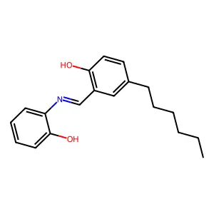 4-Hexyl-2-(N-(o-hydroxyphenyl)formimidoyl)phenol structure