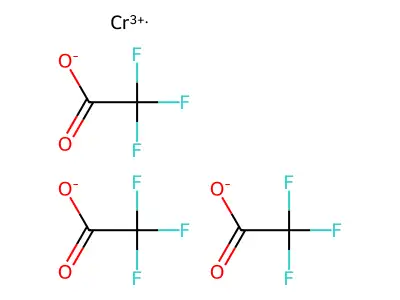 Chromium(3+); 2,2,2-trifluoroacetate structure