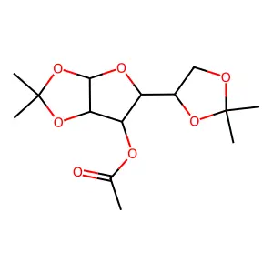 alpha-D-Glucofuranose, 1,2:5,6-bis-O-(1-methylethylidene)-, 3-acetate structure