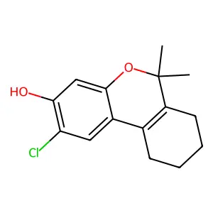 6H-Dibenzo(b,d)pyran-3-ol, 2-chloro-6,6-dimethyl-7,8,9,10-tetrahydro- structure