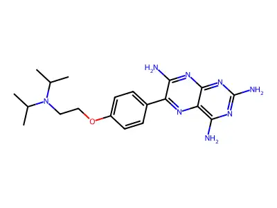 Pteridine-2,4,7-triamine, 6-(4-(2-(bis(1-methylethyl)amino)ethoxy)phenyl)- structure