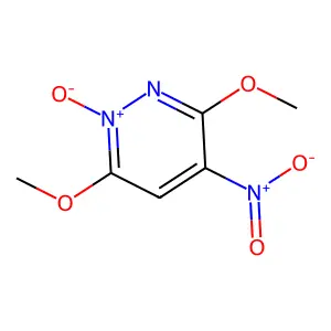 Pyridazine, 3,6-dimethoxy-4-nitro-, 1-oxide structure