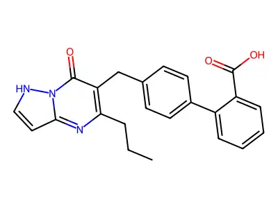 6-((2'-Carboxybiphenyl-4-yl)methyl)-7-hydroxy-5-propylpyrazolo(1,5-a)pyrimidine structure