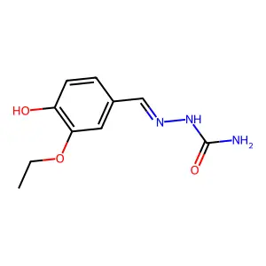 Hydrazinecarboxamide, 2-[(3-ethoxy-4-hydroxyphenyl)methylene]- structure