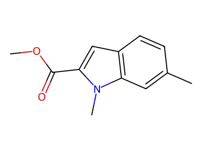 Methyl 1,6-dimethyl-1H-indole-2-carboxylate structure