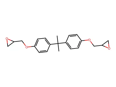 Bisphenol A diglycidyl ether structure