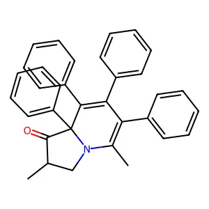 2,5-Dimethyl-6,7,8,8a-tetraphenyl-2,3-dihydro-1(8aH)-indolizinone structure