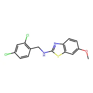 N-[(2,4-dichlorophenyl)methyl]-6-methoxy-1,3-benzothiazol-2-amine structure